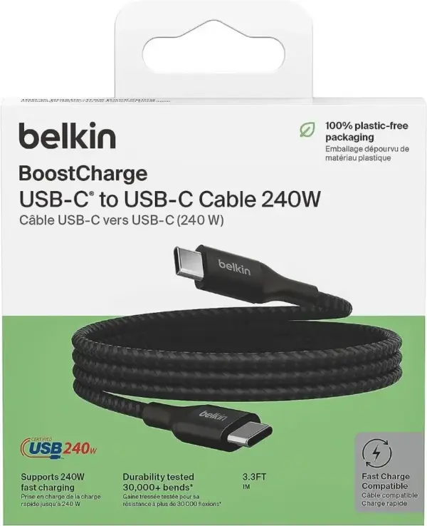 BELKIN BOOST CHARGE USB-C TO USB-C CABLE 240W | BLACK
